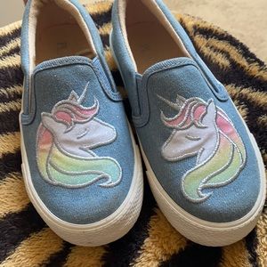 Unicorn - slide ons - size 12 toddler